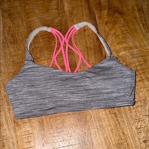 lululemon athletica Gray and Pink Sports Bra